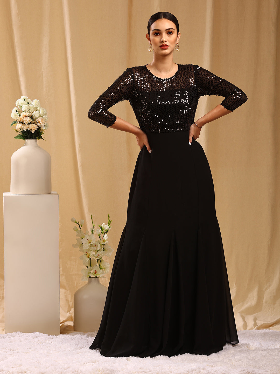 Black Evening Dresses with Lace - June Bridals